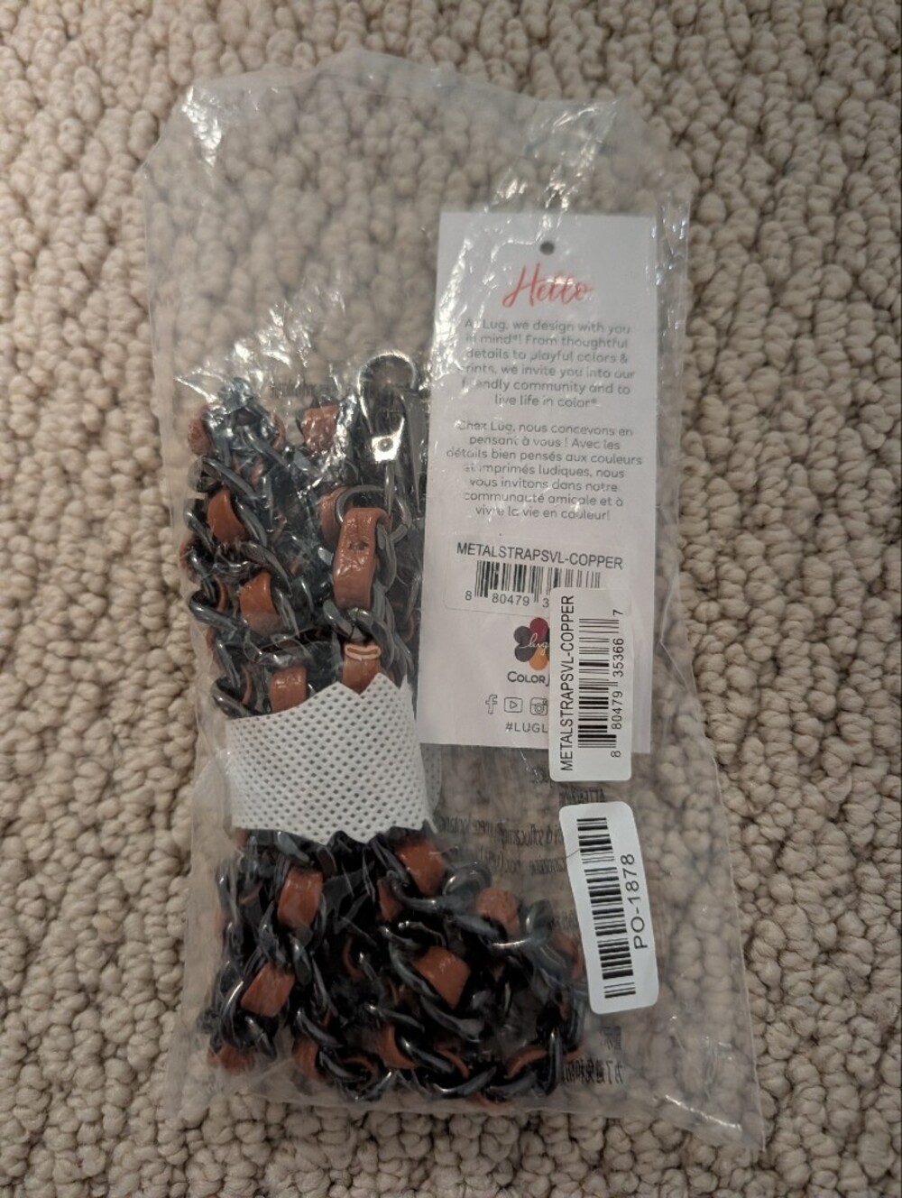 NWT Lug Classic VL Chain Strap In Copper